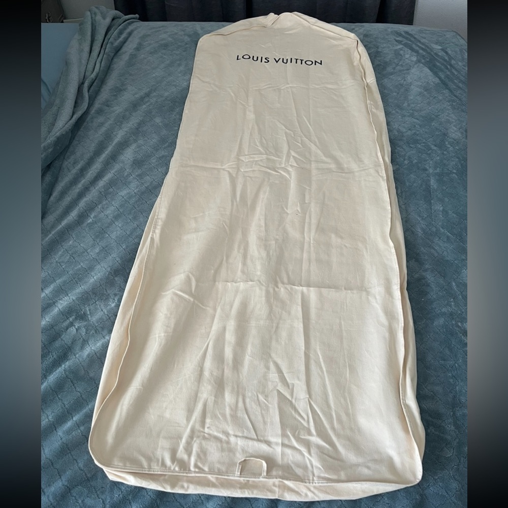 Louis Vuitton Garment‎ Bag Cream Canvas Full Length Suit Dress Cover 63x23.5